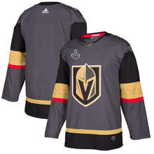 Load image into Gallery viewer, Men s Vegas Golden Knights Gray 2018 Stanley Cup Final Bound Patch Authentic Jersey 2019 Gray