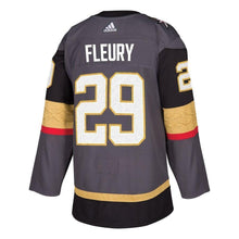 Load image into Gallery viewer, Men s Vegas Golden Knights Marc Andre Fleury Adias Gray 2018 Stanley Cup Final Bound Patch Authentic Player Jersey 2019 Gray