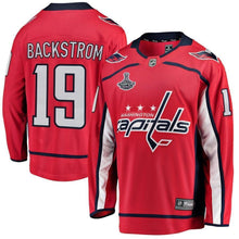 Load image into Gallery viewer, Men s Washington Capitals Nicklas Backstrom Red 2018 Stanley Cup Champions Home Breakaway Player Jersey 2019 Red