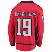 Load image into Gallery viewer, Men s Washington Capitals Nicklas Backstrom Red 2018 Stanley Cup Champions Home Breakaway Player Jersey 2019 Red