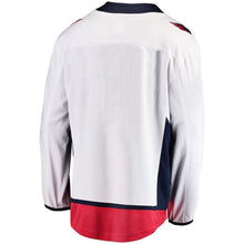 Load image into Gallery viewer, Men s Washington Capitals White 2018 Stanley Cup Champions Away Breakaway Jersey 2019 White