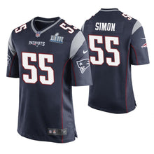 Load image into Gallery viewer, John Simon New England Patriots Super Bowl LIII Game Jersey 2019