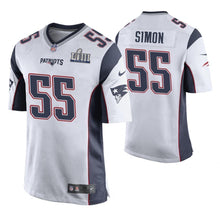 Load image into Gallery viewer, John Simon New England Patriots Super Bowl LIII Game Jersey 2019