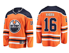 Load image into Gallery viewer, Jujhar Khaira Edmonton Oilers Player Swingman Jersey 2019