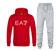 Load image into Gallery viewer, New 2019 Brand Tracksuit Fashion EA7 Men Sportswear Two Piece Sets All Cotton Fleece Thick hoodie+Pants Sporting Suit Male