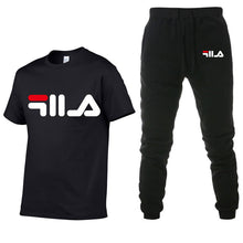 Load image into Gallery viewer, Men's Sets T Shirts+pants Two Pieces Sets Casual Tracksuit Men/Women New Fashion printing suits sportwear Gyms Fitness trousers
