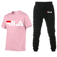 Load image into Gallery viewer, Men's Sets T Shirts+pants Two Pieces Sets Casual Tracksuit Men/Women New Fashion printing suits sportwear Gyms Fitness trousers