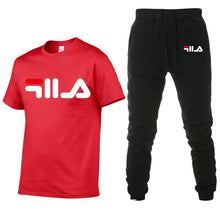 Load image into Gallery viewer, Men's Sets T Shirts+pants Two Pieces Sets Casual Tracksuit Men/Women New Fashion printing suits sportwear Gyms Fitness trousers