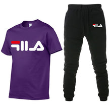 Load image into Gallery viewer, Men's Sets T Shirts+pants Two Pieces Sets Casual Tracksuit Men/Women New Fashion printing suits sportwear Gyms Fitness trousers