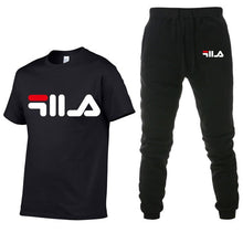 Load image into Gallery viewer, Men's Sets T Shirts+pants Two Pieces Sets Casual Tracksuit Men/Women New Fashion printing suits sportwear Gyms Fitness trousers