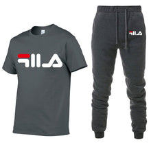 Load image into Gallery viewer, Men's Sets T Shirts+pants Two Pieces Sets Casual Tracksuit Men/Women New Fashion printing suits sportwear Gyms Fitness trousers