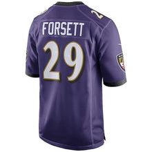 Load image into Gallery viewer, Justin Forsett Baltimore Ravens Game Jersey 2019