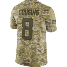 Load image into Gallery viewer, Kirk Cousins Minnesota Vikings Game Jersey 2019 Camo