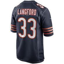 Load image into Gallery viewer, Jeremy Langford Chicago Bears Game Jersey 2019