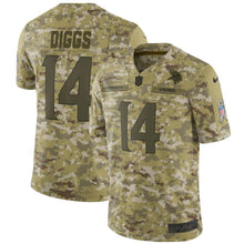 Load image into Gallery viewer, Stefon Diggs Minnesota Vikings Game Jersey 2019 Camo