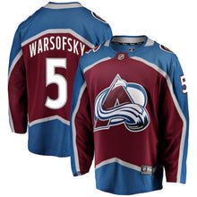 Load image into Gallery viewer, David Warsofsky Colorado Avalanche Player Swingman Jersey 2019