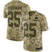 Load image into Gallery viewer, Richard Sherman San Francisco 49ers Game Jersey 2019 Camo