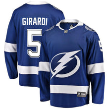 Load image into Gallery viewer, Dan Girardi Tampa Bay Lightnings Player Swingman Jersey 2019