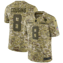 Load image into Gallery viewer, Kirk Cousins Minnesota Vikings Game Jersey 2019 Camo