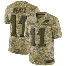 Load image into Gallery viewer, Carson Wentz Philadelphia Eagles Game Jersey 2019 Camo