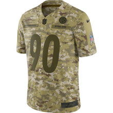 Load image into Gallery viewer, T.J. Watt Pittsburgh Steelers Game Jersey 2019 Camo